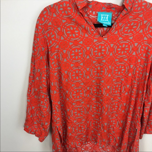 Escapada | Orange Printed Top - Picture 3 of 5